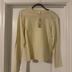 SKIMS Cream Long Sleeve Women's Top